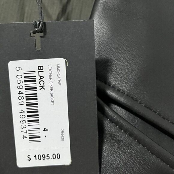 Ted Baker London Mens' Ovine Leather Biker Jacket Size L Black Biker Edgy NWT - Picture 15 of 16